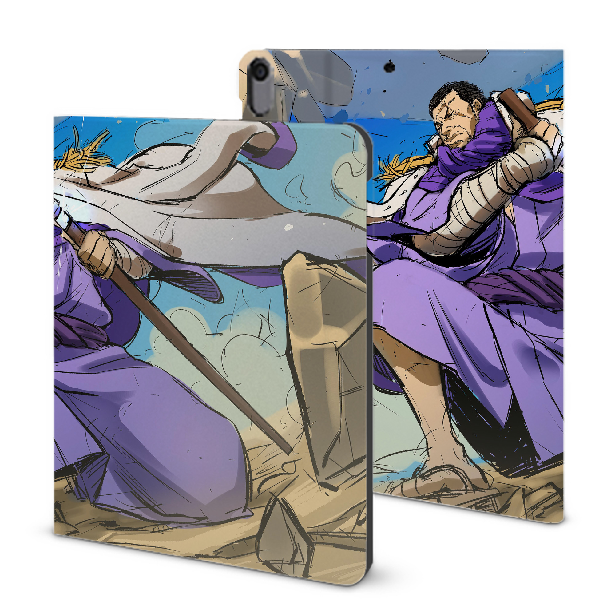 （画像用） ワンピース ONE PIECE IPad ケース ブック型 PUレザー TPU 耐衝撃 軽量 薄型 ペン収納なし 全面保護 IPad 各モデル対応